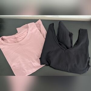 Lululemon Pink and Black Long Sleeve